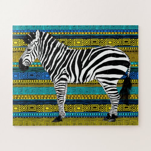 16x20 Zebra Puzzle for Colorblind Kids 56 pieces