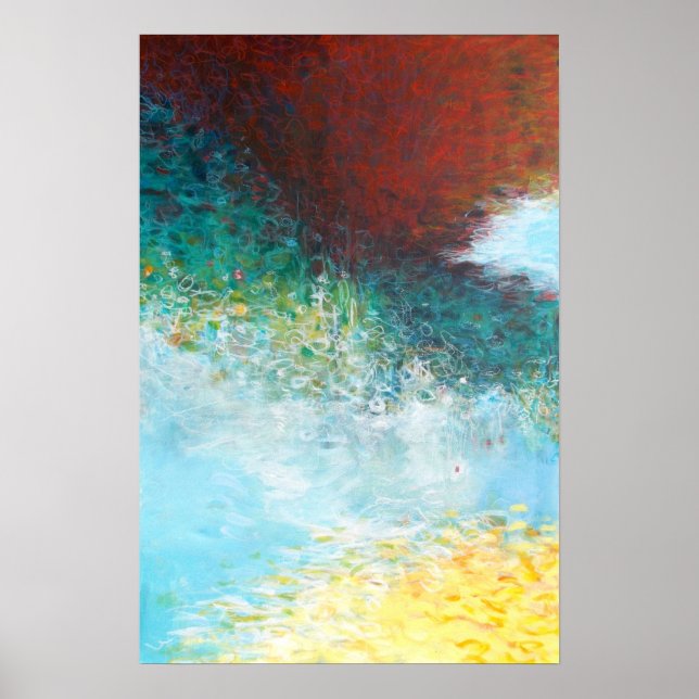 16x24 Triptych Part 1 Abstract Painting Art Print (Front)