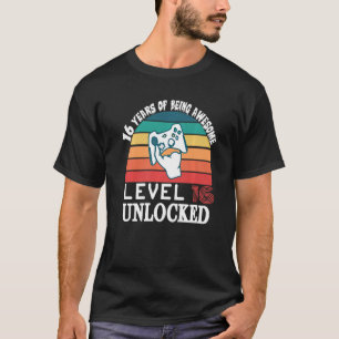 16yr BDay Son Boy  Gamer 16th 16 Years Old Birthda T-Shirt
