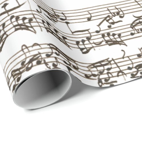 1700 Music Fugue Composition Handwritten with Note Wrapping Paper
