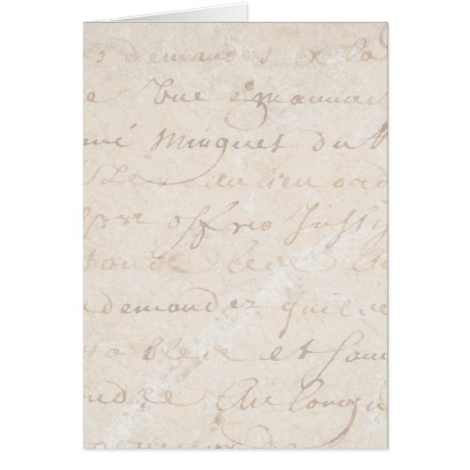 1700s Vintage French Retro Script Parchment Paper (Front)