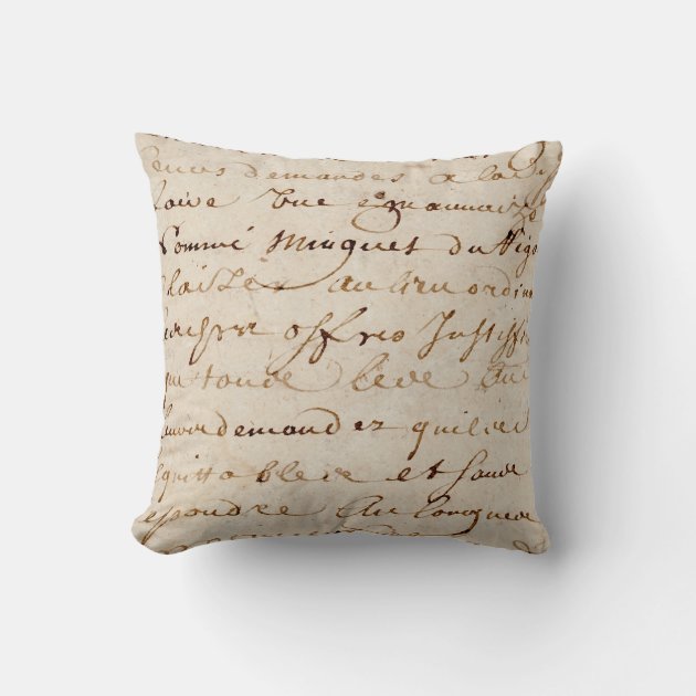 Vintage script throw pillows store