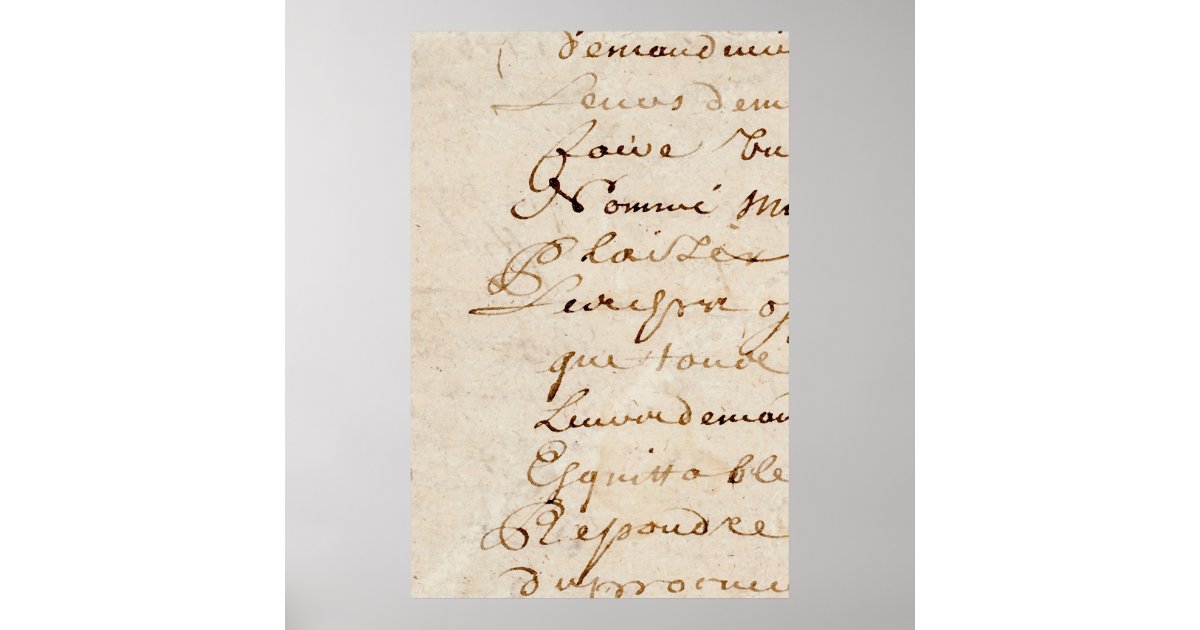 1700s Vintage French Script Grunge Parchment Paper