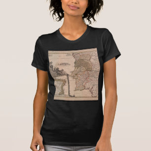 1704 Map of Portugal and Brazil T-Shirt