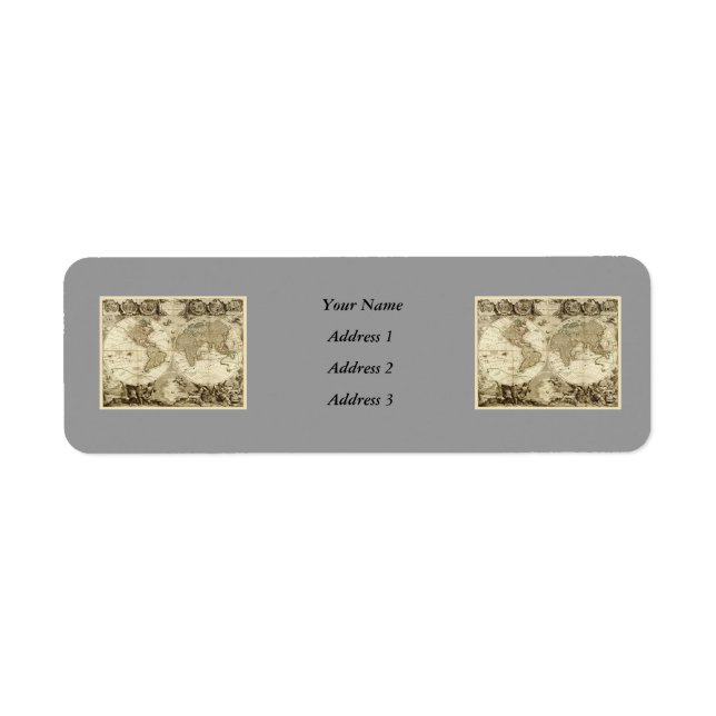 1708 World Map by Jean Baptiste Nolin Label (Front)