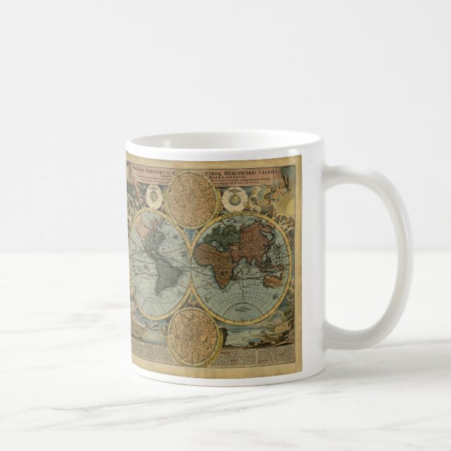 "1716 Homann Olde Worlde Map" Mug (Right)