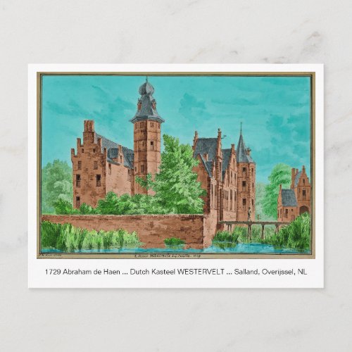 1729 A. de Haen Dutch Kasteel WESTERVELT .... Card