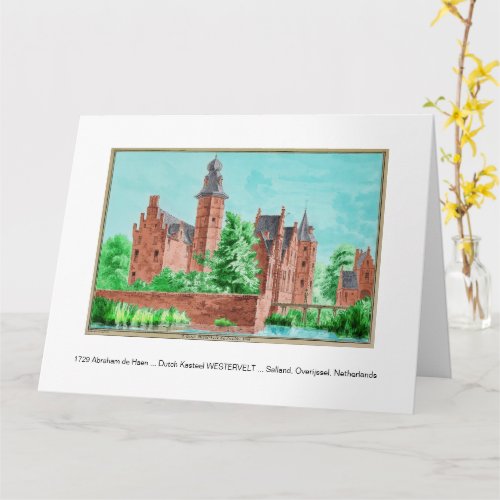 1729 A. de Haen Dutch Kasteel WESTERVELT .... Card