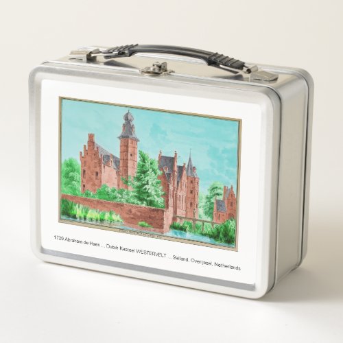 1729 A. de Haen Dutch Kasteel WESTERVELT ....  Metal Lunch Box