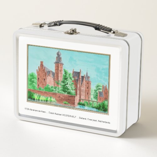 1729 A. de Haen Dutch Kasteel WESTERVELT ....  Metal Lunch Box