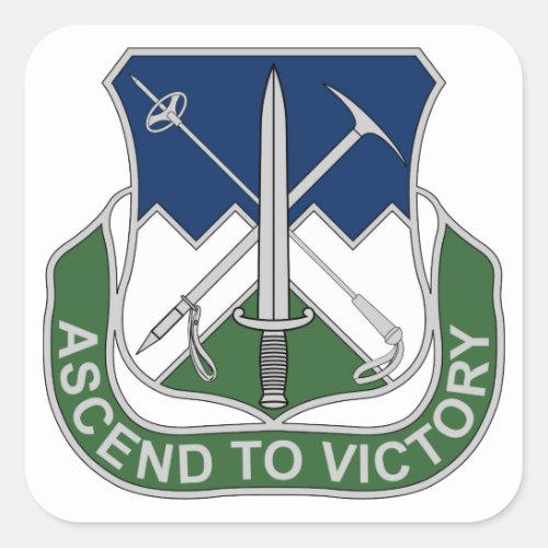 172nd Infantry Regiment _ Ascend To Victory Square Sticker