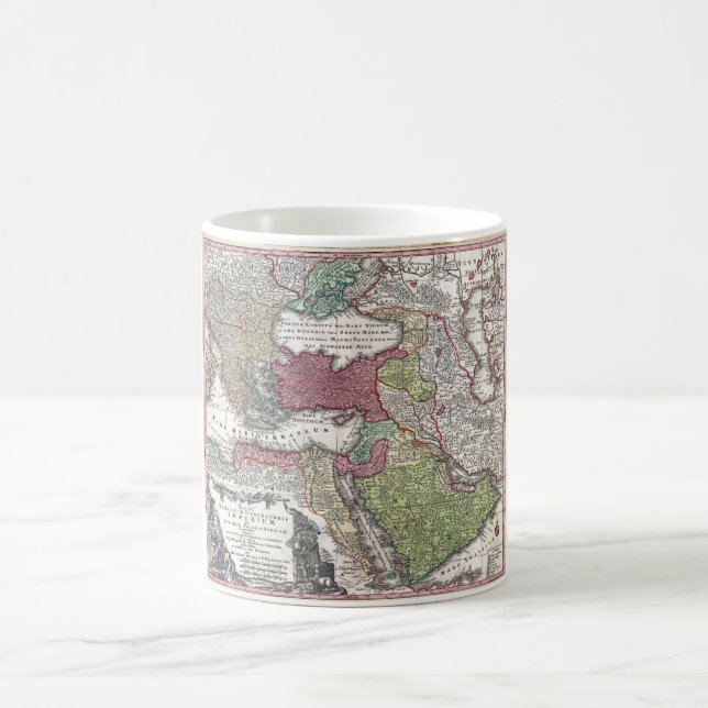 1730 Seutter Map of Turkey (Ottoman Empire) Coffee Mug (Center)