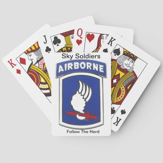 173d airborne playing cards Army airsoft (Back)