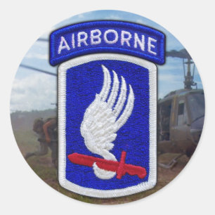 173rd ABN Airborne Brigade veterans vets LRRP Classic Round Sticker