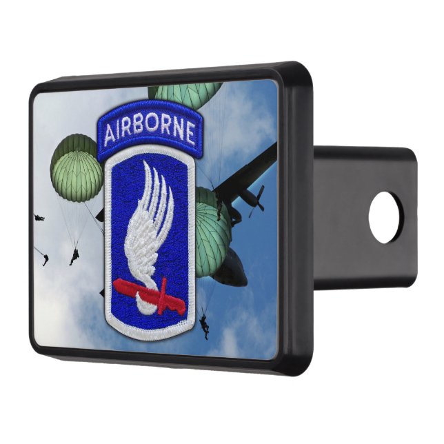 173rd ABN airborne sky soldiers veterans vets Hitch Cover (Left)