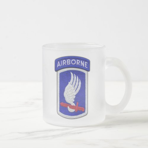 173rd ABN BDE Airborne Brigade vets patch Frosted Glass Coffee Mug