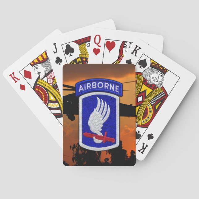 173rd ABN BDE airborne brigade vietnam vets Poker Cards (Back)