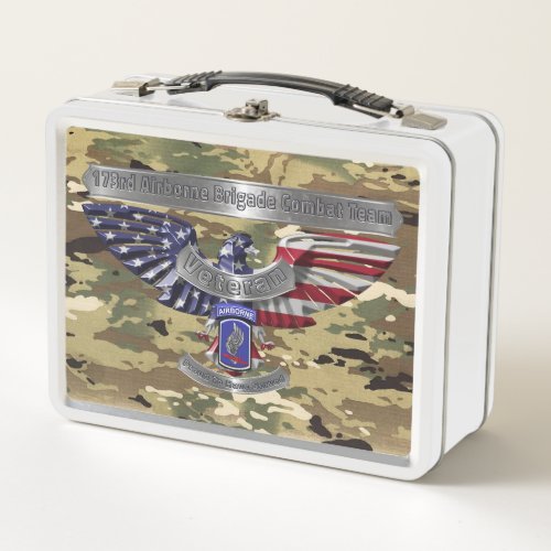 173rd Abn Brigade Proud To Have Served Metal Lunch Box