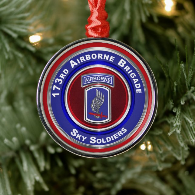 173rd Airborn173rd Aire Brigade Keepsake Christmas Metal Ornament (Tree)