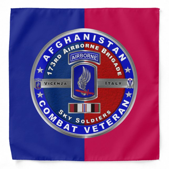 173rd Airborne Brigade Afghanistan Veteran Bandana (Front)