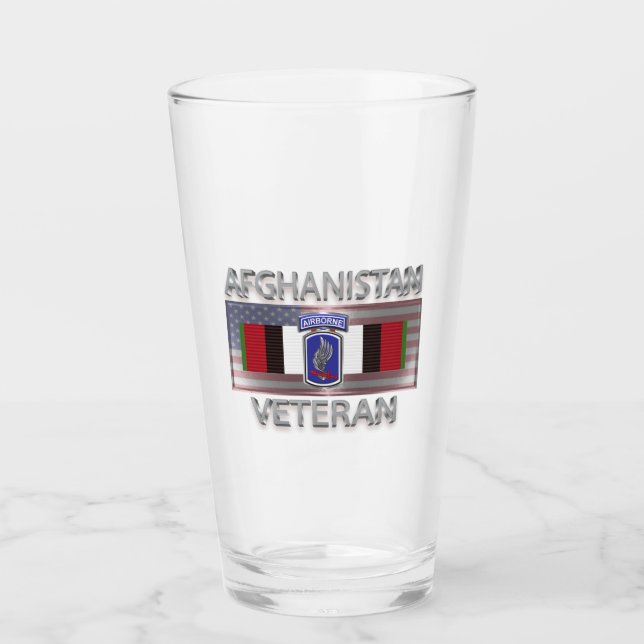 173rd Airborne Brigade Afghanistan Veteran Glass (Front)