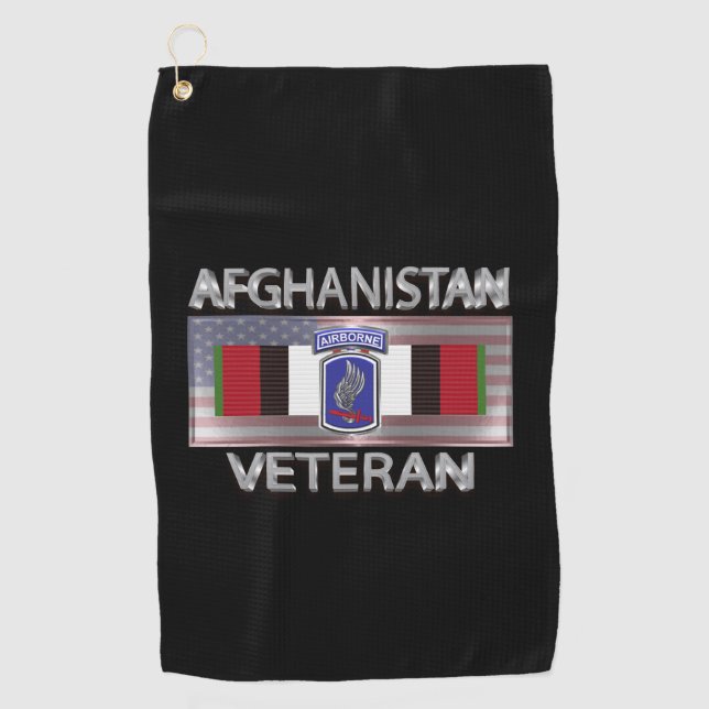 173rd Airborne Brigade Afghanistan Veteran Golf Towel (Front)