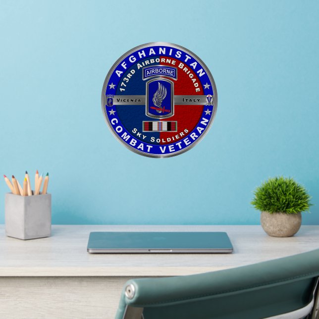 173rd Airborne Brigade Afghanistan Veteran Wall Decal (Home Office 2)