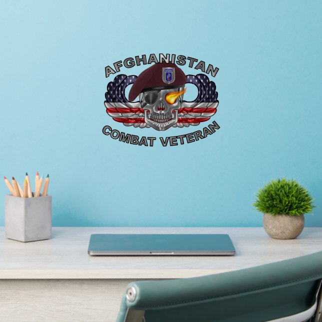 173rd Airborne Brigade Afghanistan Veteran Wall Decal (Home Office 2)