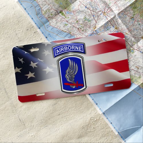 173rd Airborne Brigade Airborne License Plate