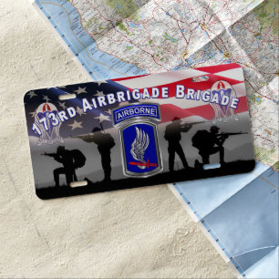 173rd Airborne Brigade Army Veteran License Plate