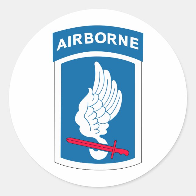 173rd Airborne Brigade Classic Round Sticker (Front)