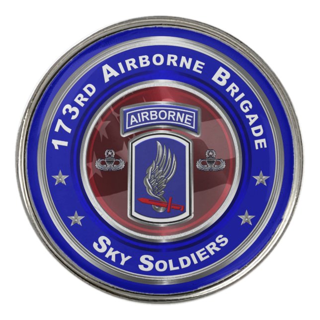 173rd Airborne Brigade Combat Team Golf Ball Marker (Front)