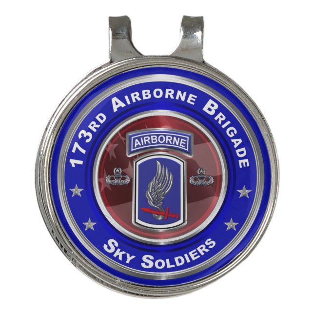 173rd Airborne Brigade Combat Team Golf Hat Clip (Front)