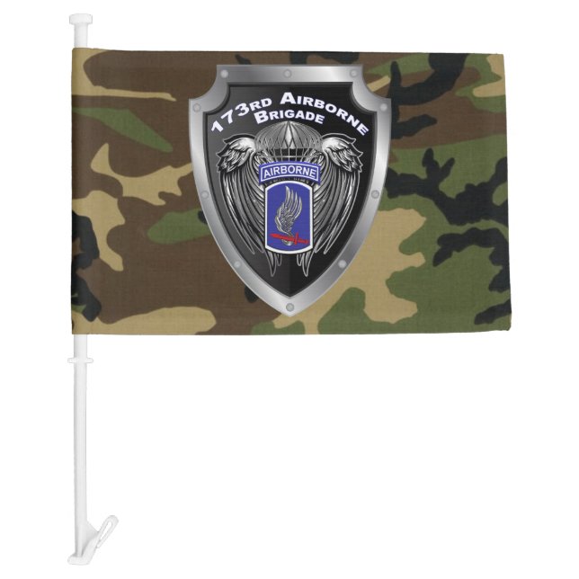 173rd Airborne Brigade Combat Team Veteran Car Flag (Front)