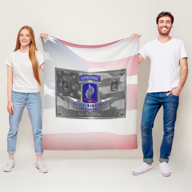 173rd Airborne Brigade  Fleece Blanket (In Situ)