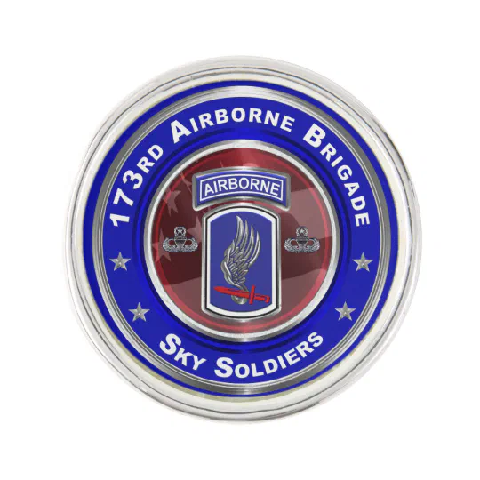 173rd AIRBORNE BRIGADE COMBAT TEAM SKY SOLDIERS LAPEL PIN BADGE TIE CLIP GIFT 