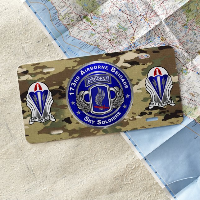 173rd Airborne Brigade  License Plate (In Situ)