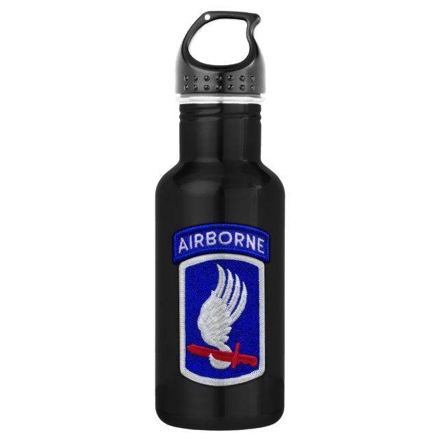 173rd Airborne Brigade Patch Stainless Steel Water Bottle (Front)