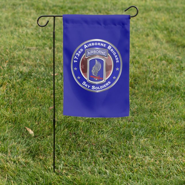 173rd Airborne Brigade Sky Soldiers Garden Flag (In SItu)