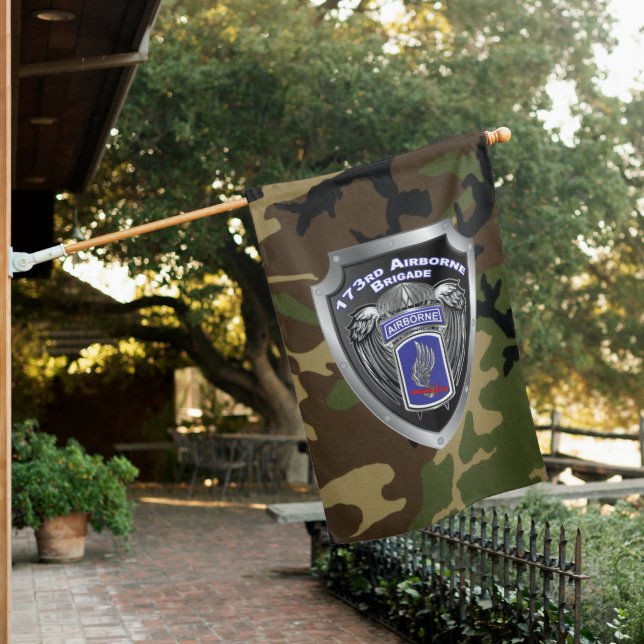173rd Airborne Brigade Sky Soldiers House Flag (In SItu)