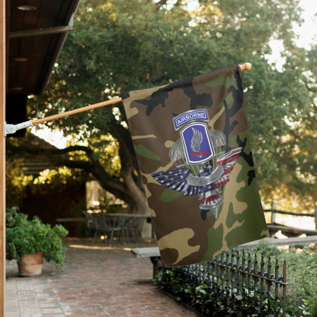 173rd Airborne Brigade Sky Soldiers House Flag (In SItu)