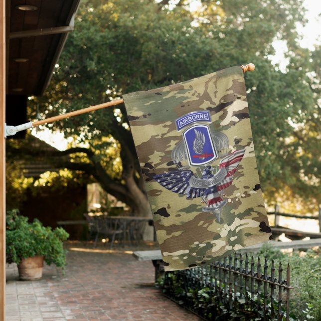 173rd Airborne Brigade Sky Soldiers House Flag (In SItu)