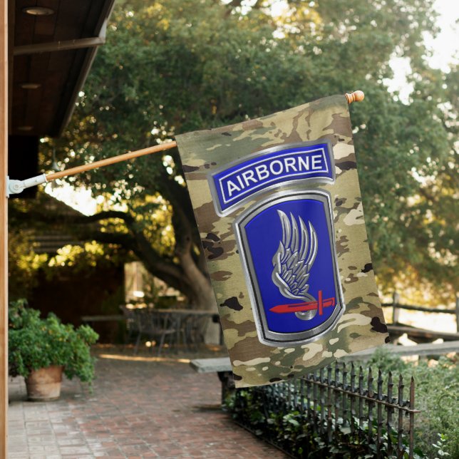 173rd Airborne Brigade Sky Soldiers House Flag (In SItu)