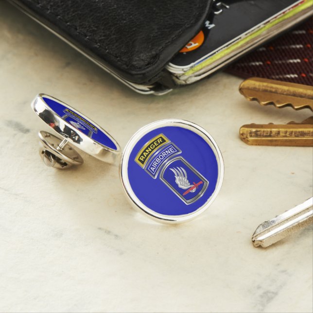 173rd Airborne Brigade Sky Soldiers Lapel Pin (In Situ)