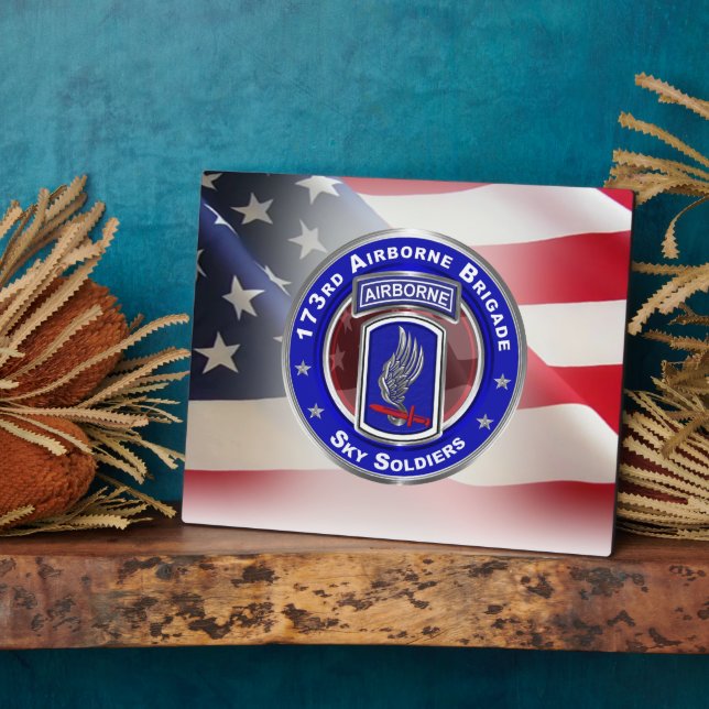 173rd Airborne Brigade Sky Soldiers Plaque (Side)