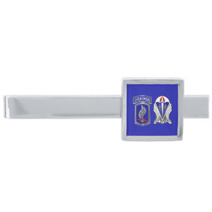 173rd Airborne Brigade Sky Soldiers   Silver Finish Tie Bar