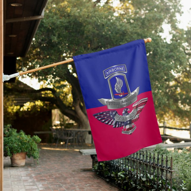 173rd Airborne Brigade Sky Soldiers Veteran  House Flag (In SItu)