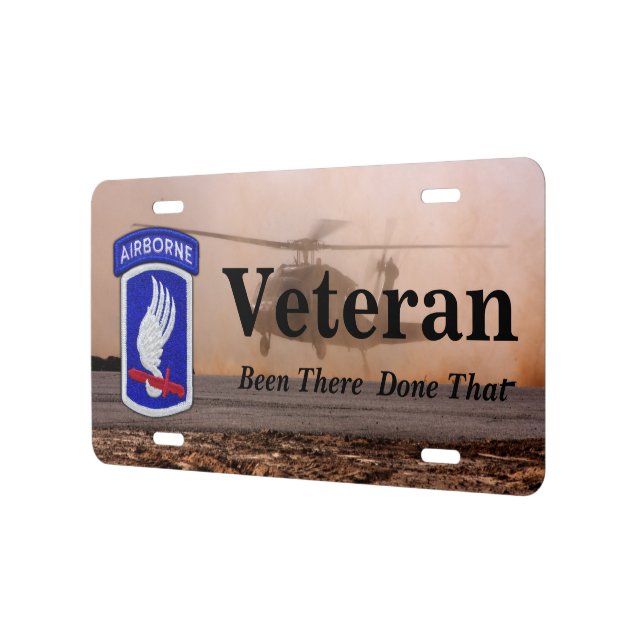 173rd airborne brigade sky soldiers veterans vets license plate (Left)