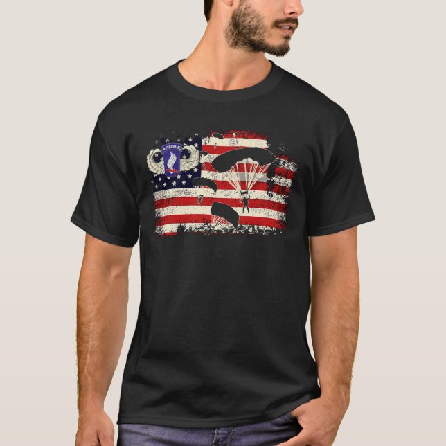 173rd Airborne Brigade US Flag Shirt Airborne Para (Front)
