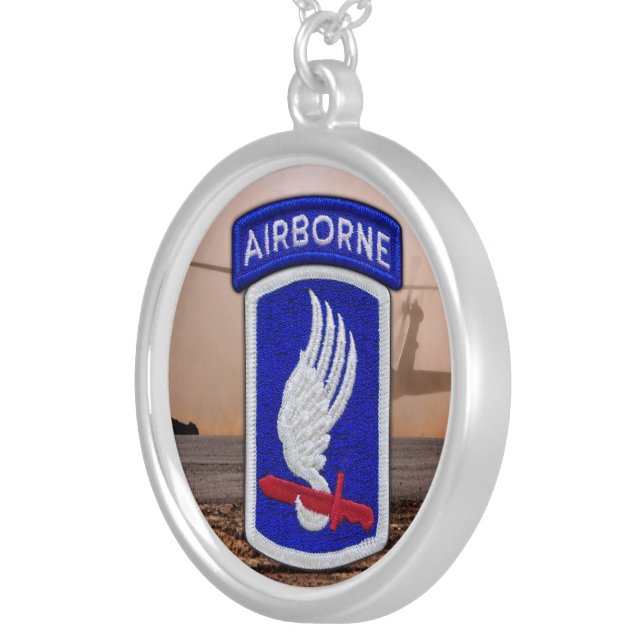 173rd airborne brigade veterans vets silver plated necklace (Front Right)